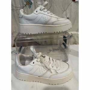 Zara Kids Unisex White Platform Sneakers Size 32 EU Casual Shoes